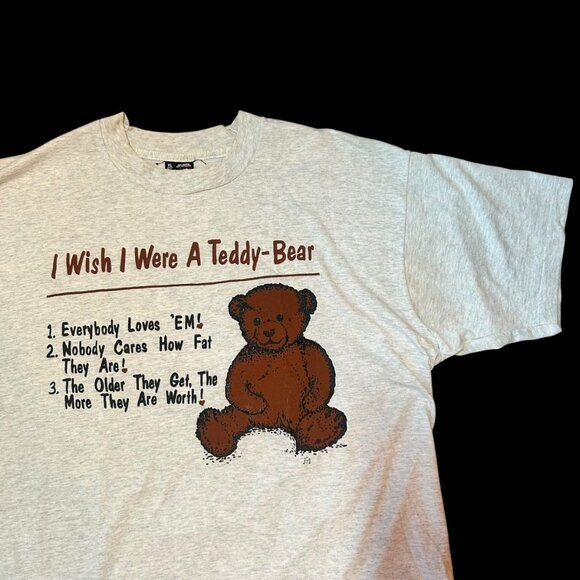 Vintage Best Fruit Of The Loom Single Stitch Teddy Bear Tee USA - Picture 2 of 6